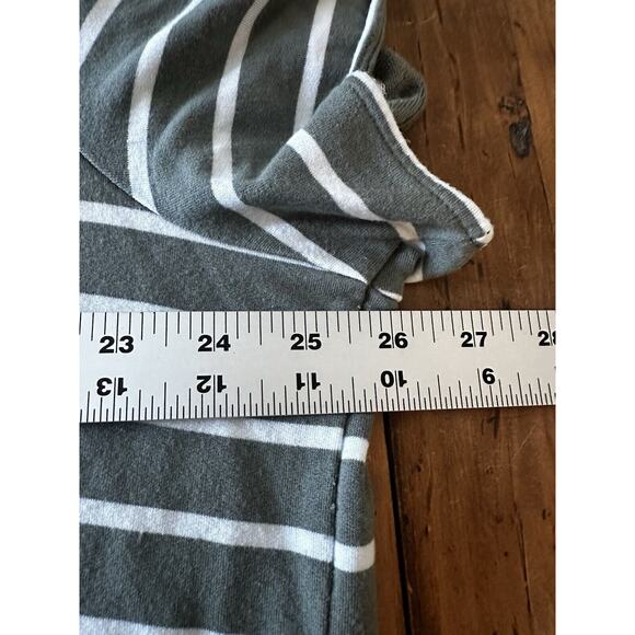 T By Talbots Plus Striped Shift Midi Dress Size 3x Cold Shoulder Stretch Comfort - Picture 7 of 8